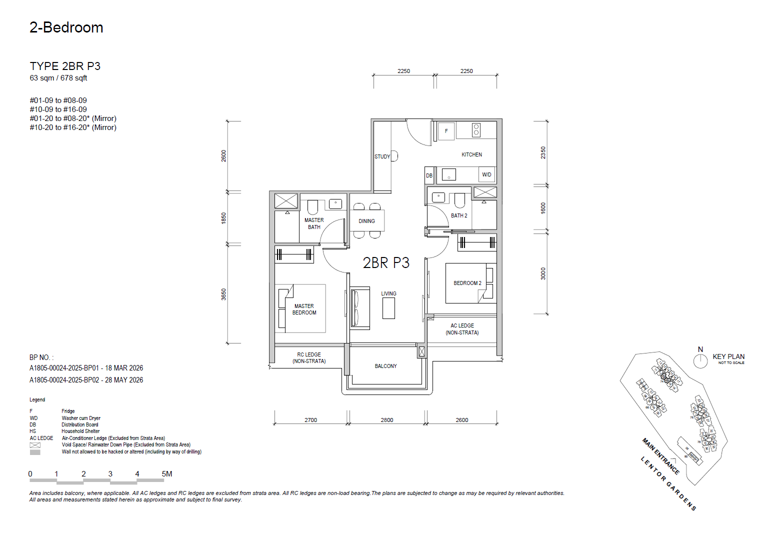 Lentor Gardens Residences 2BR P3 floor plan