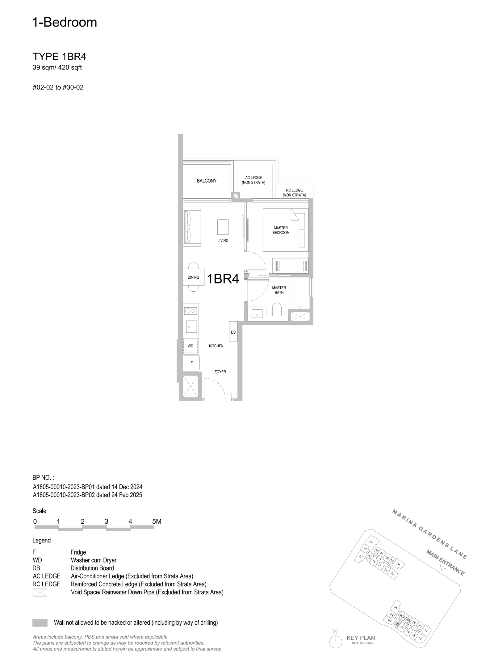 One Marina Gardens 1BR4 floor plan