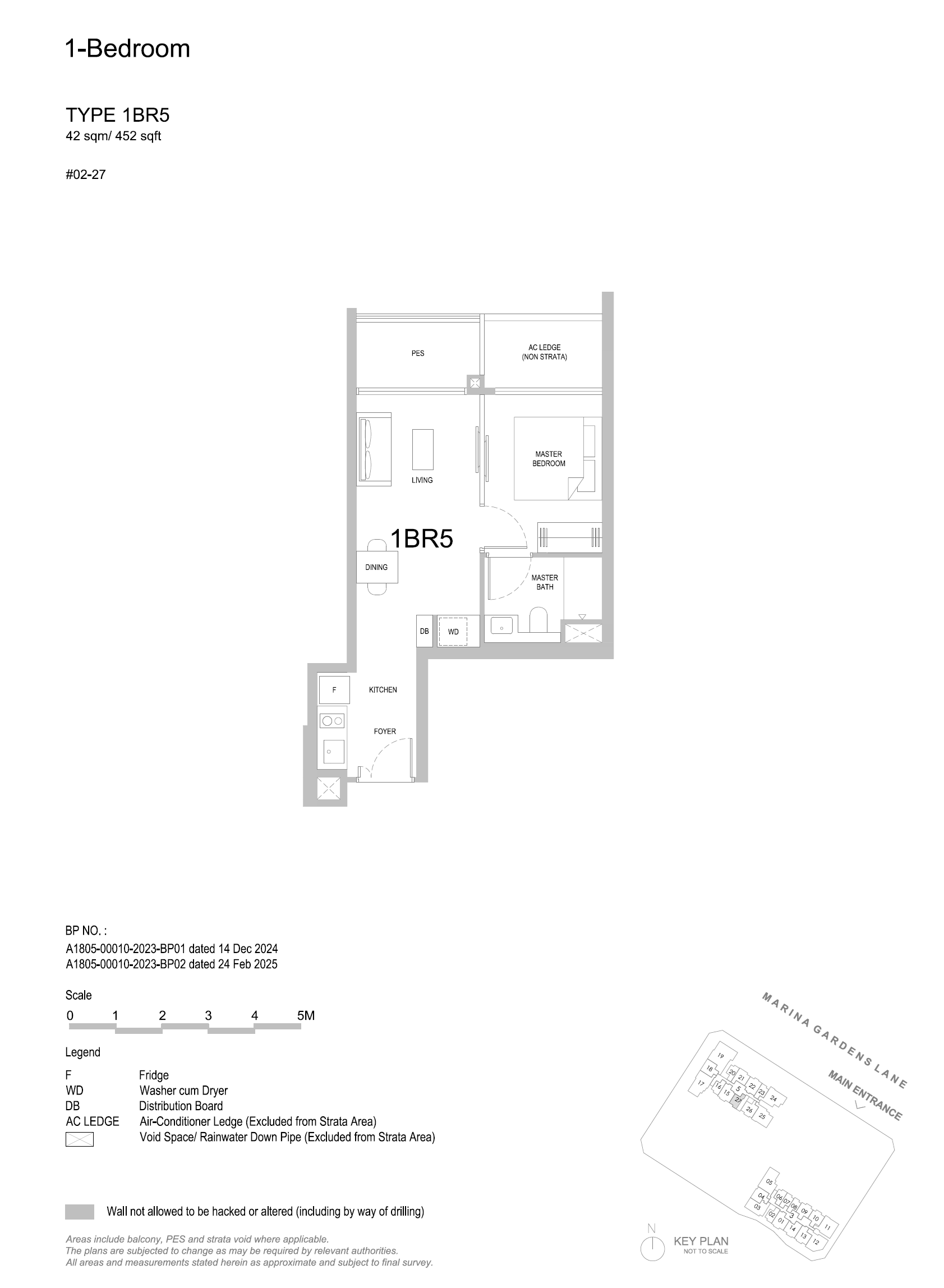One Marina Gardens 1BR5 floor plan