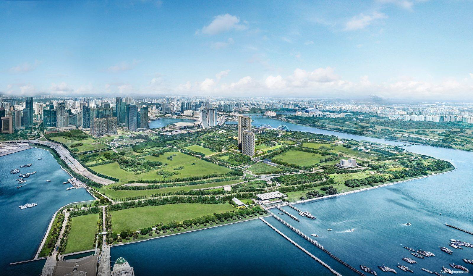 One Marina Gardens gallery render
