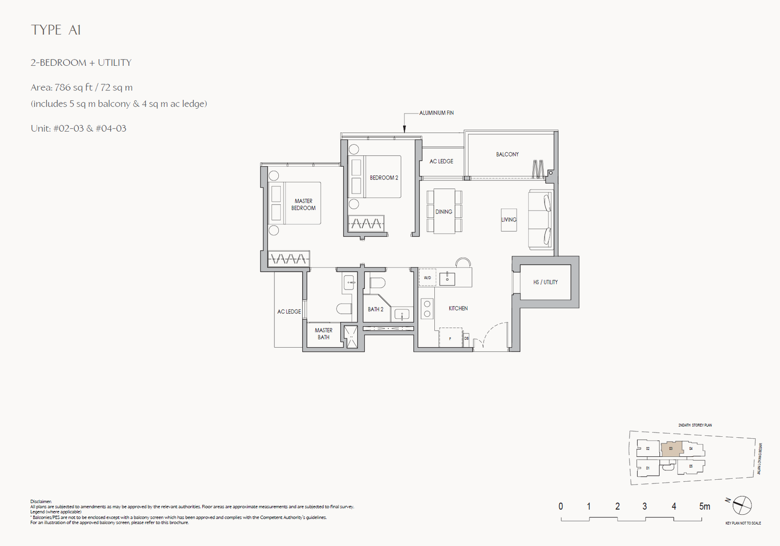 The Shorefront 2 Bedroom floor plan A1