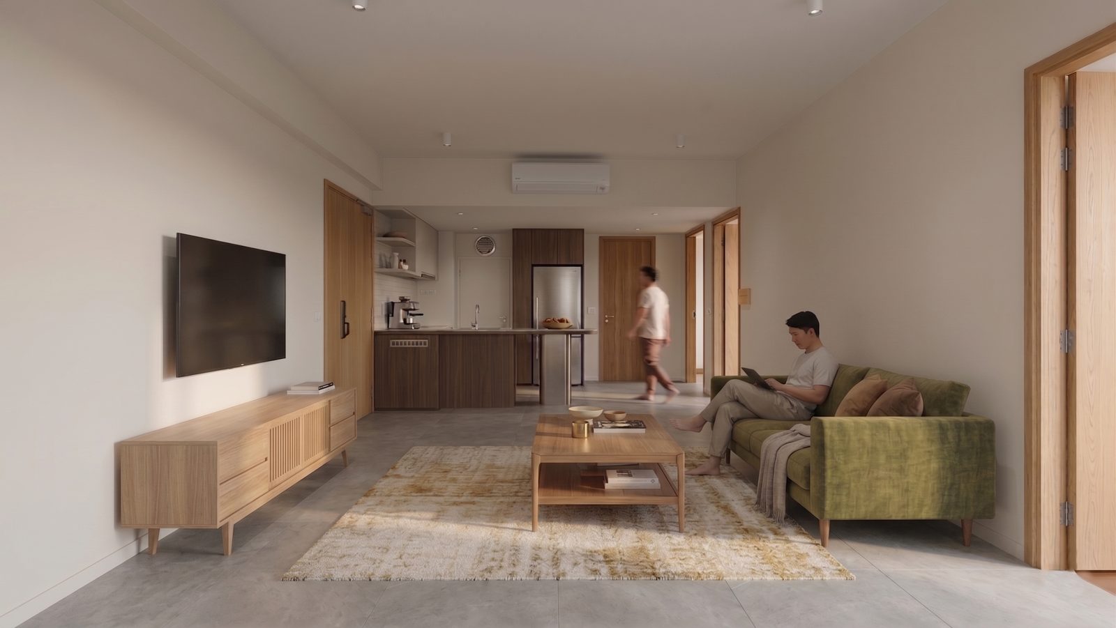 The Shorefront living room interior with sea views