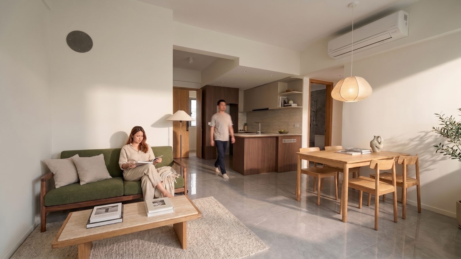 The Shorefront modern kitchen and dining area